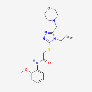 molecular formula C19H25N5O3S B4625580 2-{[4-allyl-5-(4-morpholinylmethyl)-4H-1,2,4-triazol-3-yl]thio}-N-(2-methoxyphenyl)acetamide 