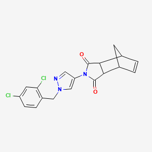 molecular formula C19H15Cl2N3O2 B4625592 4-[1-(2,4-dichlorobenzyl)-1H-pyrazol-4-yl]-4-azatricyclo[5.2.1.0~2,6~]dec-8-ene-3,5-dione 