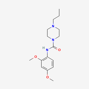 molecular formula C16H25N3O3 B4625645 N-(2,4-二甲氧基苯基)-4-丙基-1-哌嗪甲酰胺 