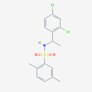 molecular formula C16H17Cl2NO2S B4625657 N-[1-(2,4-二氯苯基)乙基]-2,5-二甲苯磺酰胺 
