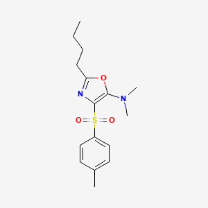 molecular formula C16H22N2O3S B4625665 2-丁基-N,N-二甲基-4-[(4-甲苯基)磺酰基]-1,3-恶唑-5-胺 