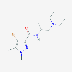 molecular formula C13H23BrN4O B4625676 4-bromo-N-[2-(diethylamino)-1-methylethyl]-1,5-dimethyl-1H-pyrazole-3-carboxamide 