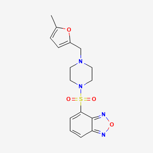 molecular formula C16H18N4O4S B4625682 4-({4-[(5-methyl-2-furyl)methyl]-1-piperazinyl}sulfonyl)-2,1,3-benzoxadiazole 