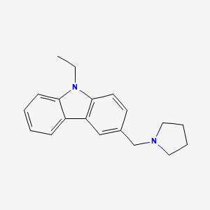 molecular formula C19H22N2 B4625706 9-ethyl-3-(1-pyrrolidinylmethyl)-9H-carbazole 
