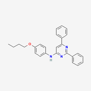 molecular formula C26H25N3O B4625720 N-(4-丁氧基苯基)-2,6-二苯基-4-嘧啶胺 