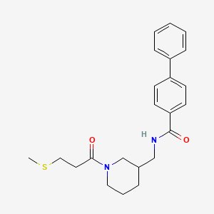 molecular formula C23H28N2O2S B4625726 N-({1-[3-(methylthio)propanoyl]-3-piperidinyl}methyl)-4-biphenylcarboxamide 