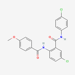 molecular formula C21H16Cl2N2O3 B4625737 5-氯-N-(4-氯苯基)-2-[(4-甲氧基苯甲酰基)氨基]苯甲酰胺 