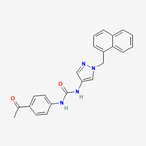 molecular formula C23H20N4O2 B4625750 N-(4-乙酰苯基)-N'-[1-(1-萘甲基)-1H-吡唑-4-基]脲 