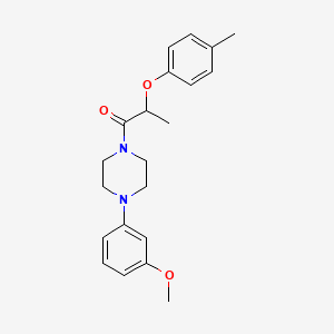 molecular formula C21H26N2O3 B4625817 1-(3-methoxyphenyl)-4-[2-(4-methylphenoxy)propanoyl]piperazine 