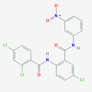 2,4-dichloro-N-(4-chloro-2-{[(3-nitrophenyl)amino]carbonyl}phenyl)benzamide