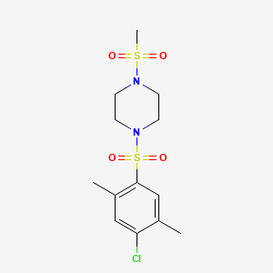 molecular formula C13H19ClN2O4S2 B4625858 1-[(4-chloro-2,5-dimethylphenyl)sulfonyl]-4-(methylsulfonyl)piperazine 