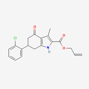 molecular formula C19H18ClNO3 B4625898 allyl 6-(2-chlorophenyl)-3-methyl-4-oxo-4,5,6,7-tetrahydro-1H-indole-2-carboxylate 