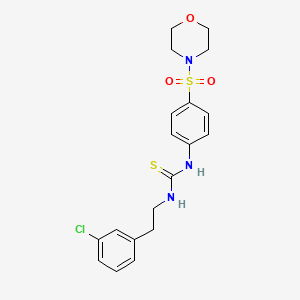 molecular formula C19H22ClN3O3S2 B4625912 N-[2-(3-氯苯基)乙基]-N'-[4-(4-吗啉磺酰基)苯基]硫脲 