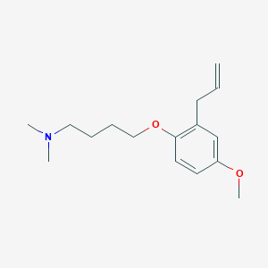 molecular formula C16H25NO2 B4625938 4-(2-烯丙基-4-甲氧基苯氧基)-N,N-二甲基-1-丁胺 