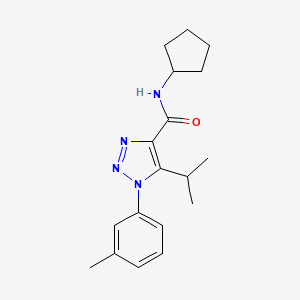 molecular formula C18H24N4O B4625944 N-环戊基-5-异丙基-1-(3-甲基苯基)-1H-1,2,3-三唑-4-甲酰胺 