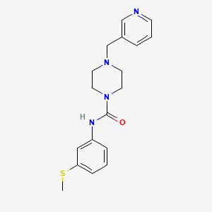 molecular formula C18H22N4OS B4625947 N-[3-(methylthio)phenyl]-4-(3-pyridinylmethyl)-1-piperazinecarboxamide 