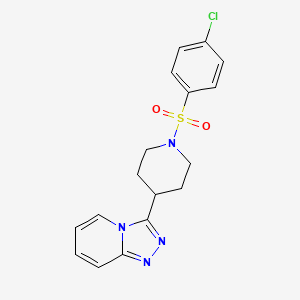 molecular formula C17H17ClN4O2S B4625958 3-{1-[(4-chlorophenyl)sulfonyl]-4-piperidinyl}[1,2,4]triazolo[4,3-a]pyridine 