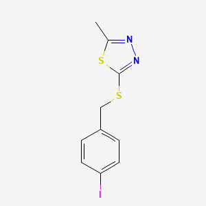 molecular formula C10H9IN2S2 B4625963 2-[(4-碘苄基)硫]-5-甲基-1,3,4-噻二唑 