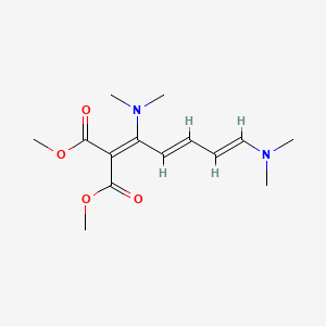 molecular formula C14H22N2O4 B4626012 二甲基[1,5-双(二甲基氨基)-2,4-戊二烯-1-亚甲基]丙二酸酯 