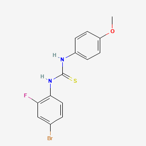 molecular formula C14H12BrFN2OS B4626050 N-(4-bromo-2-fluorophenyl)-N'-(4-methoxyphenyl)thiourea 