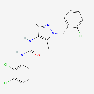 molecular formula C19H17Cl3N4O B4626063 N-[1-(2-chlorobenzyl)-3,5-dimethyl-1H-pyrazol-4-yl]-N'-(2,3-dichlorophenyl)urea 