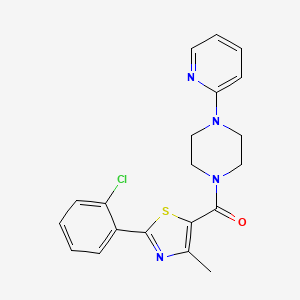 molecular formula C20H19ClN4OS B4626067 1-{[2-(2-氯苯基)-4-甲基-1,3-噻唑-5-基]羰基}-4-(2-吡啶基)哌嗪 