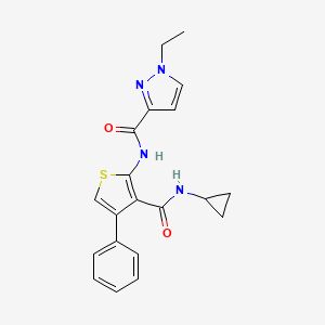 molecular formula C20H20N4O2S B4626073 N-{3-[(环丙氨基)羰基]-4-苯基-2-噻吩基}-1-乙基-1H-吡唑-3-甲酰胺 