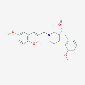 molecular formula C25H31NO4 B4626085 {3-(3-methoxybenzyl)-1-[(6-methoxy-2H-chromen-3-yl)methyl]-3-piperidinyl}methanol 