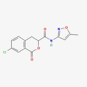 molecular formula C14H11ClN2O4 B4626092 7-chloro-N-(5-methyl-3-isoxazolyl)-1-oxo-3,4-dihydro-1H-isochromene-3-carboxamide 