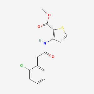molecular formula C14H12ClNO3S B4626117 methyl 3-{[(2-chlorophenyl)acetyl]amino}-2-thiophenecarboxylate 