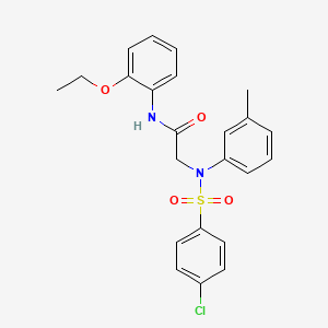 molecular formula C23H23ClN2O4S B4626134 N~2~-[(4-氯苯基)磺酰基]-N~1~-(2-乙氧基苯基)-N~2~-(3-甲基苯基)甘氨酰胺 