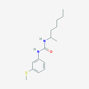 molecular formula C15H24N2OS B4626144 N-(1-甲基己基)-N'-[3-(甲硫基)苯基]脲 