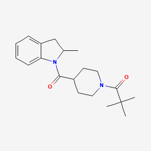 molecular formula C20H28N2O2 B4626168 1-{[1-(2,2-二甲基丙酰基)-4-哌啶基]羰基}-2-甲基吲哚 