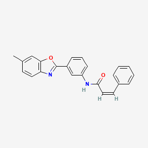 N-[3-(6-methyl-1,3-benzoxazol-2-yl)phenyl]-3-phenylacrylamide
