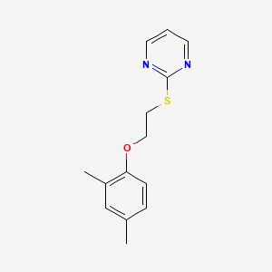 molecular formula C14H16N2OS B4626180 2-{[2-(2,4-二甲基苯氧基)乙基]硫代}嘧啶 