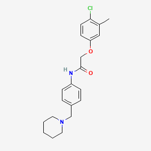 molecular formula C21H25ClN2O2 B4626192 2-(4-chloro-3-methylphenoxy)-N-[4-(1-piperidinylmethyl)phenyl]acetamide 