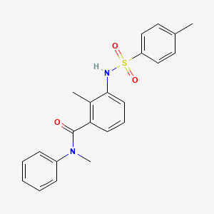 molecular formula C22H22N2O3S B4626202 N,2-dimethyl-3-{[(4-methylphenyl)sulfonyl]amino}-N-phenylbenzamide 
