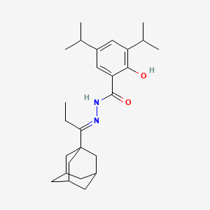 molecular formula C26H38N2O2 B4626220 N'-[1-(1-金刚烷基)丙叉基]-2-羟基-3,5-二异丙基苯甲酰肼 