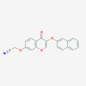 molecular formula C21H13NO4 B4626222 {[3-(2-萘氧基)-4-氧代-4H-色满-7-基]氧基}乙腈 