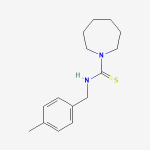 molecular formula C15H22N2S B4626233 N-(4-甲基苄基)-1-氮杂环戊烷甲硫酰胺 