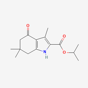 molecular formula C15H21NO3 B4626236 异丙基3,6,6-三甲基-4-氧代-4,5,6,7-四氢-1H-吲哚-2-羧酸酯 