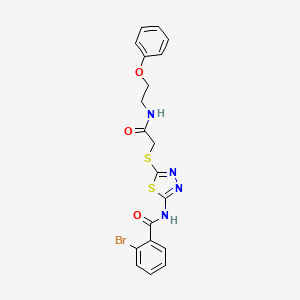 molecular formula C19H17BrN4O3S2 B4626255 2-溴-N-[5-({2-氧代-2-[(2-苯氧乙基)氨基]乙基}硫代)-1,3,4-噻二唑-2-基]苯甲酰胺 