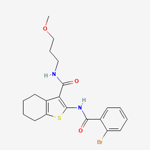 molecular formula C20H23BrN2O3S B4626257 2-[(2-溴苯甲酰)氨基]-N-(3-甲氧基丙基)-4,5,6,7-四氢-1-苯并噻吩-3-甲酰胺 