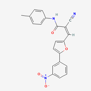 2-cyano-N-(4-methylphenyl)-3-[5-(3-nitrophenyl)-2-furyl]acrylamide