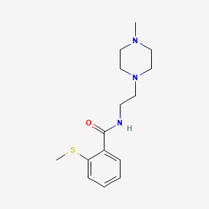 molecular formula C15H23N3OS B4626286 N-[2-(4-甲基-1-哌嗪基)乙基]-2-(甲硫基)苯甲酰胺 