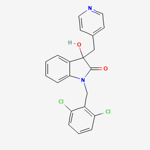 molecular formula C21H16Cl2N2O2 B4626301 1-(2,6-二氯苄基)-3-羟基-3-(4-吡啶基甲基)-1,3-二氢-2H-吲哚-2-酮 