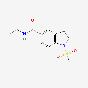 molecular formula C13H18N2O3S B4626311 N-ethyl-2-methyl-1-(methylsulfonyl)-5-indolinecarboxamide 