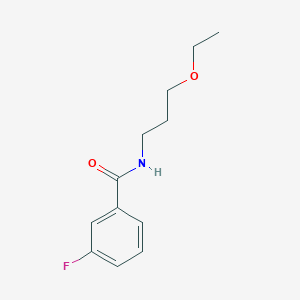 molecular formula C12H16FNO2 B4626326 N-(3-ethoxypropyl)-3-fluorobenzamide 