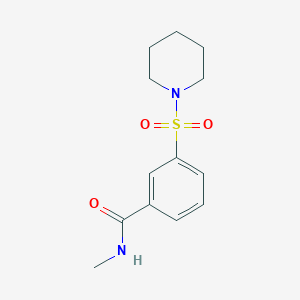 molecular formula C13H18N2O3S B4626343 N-甲基-3-(1-哌啶基磺酰基)苯甲酰胺 