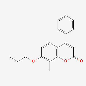 molecular formula C19H18O3 B4626353 8-methyl-4-phenyl-7-propoxy-2H-chromen-2-one 